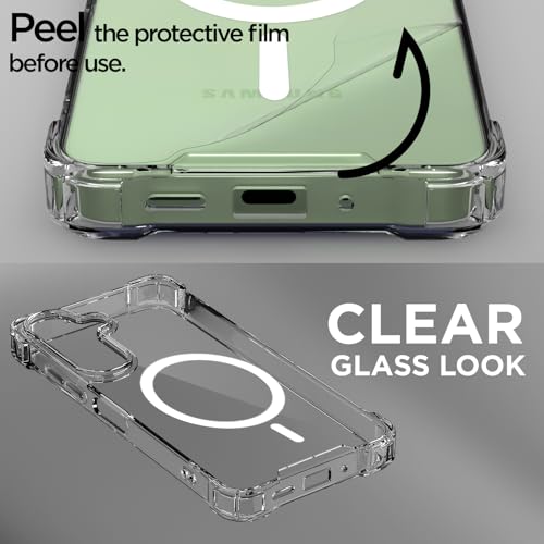 Image of Pikkme Back Cover for Samsung Galaxy M36 5G | Shockproof PC + TPU Magnetic Support Protective Bumper Case (Transparent Mag-Safe)