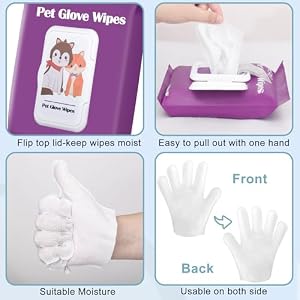 GJEASE Pet Cleaning Bathing Wipe Gloves for Dogs & Cats,Extra Thick Nourish Fur Grooming Wipe Gloves for Face and Paws & Butt,Pet Wipe Gloves Cleaning,Coconut Scent,for Daily Care and Travel GJEASE Pet Cleaning Bathing Wipe Gloves for Dogs & Cats,Extra Thick Nourish Fur Grooming Wipe Gloves for Face and Paws & Butt,Pet Wipe Gloves Cleaning,Coconut Scent,for Daily Care and Travel