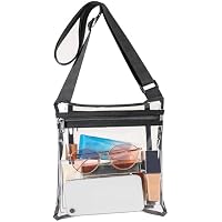 Vorspack Stadium-Approved Clear TPU Crossbody Purse (Black)