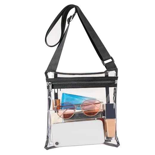 Vorspack Clear Bag Stadium Approved Clear Concert Purse with Inner Pocket