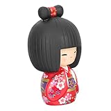 homoyoyo bambola kokeshi giapponese in legno con kimono colorato - mini statua decorativa per la casa - souvenir giapponese ideale per arredamento e regali design tradizionale giapponese