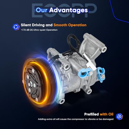 Image of ECCPP AC Compressor Direct Fit for Mazda 2 L4 1.5L 2011-2015
