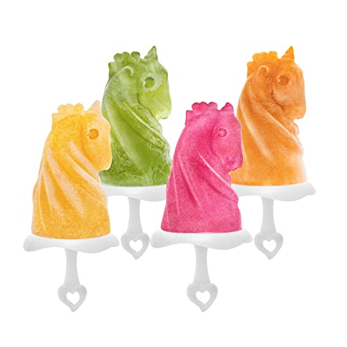 Ruth Mari - Unicorn Ice Pop Molds, Reusable BPA-Free Food Grade Silicone, Non-Toxic, Odorless, Easy to Remove, Dishwasher Safe, Set of 6 Ice Pop Molds and Sticks for Healthy DIY Family Homemade treats