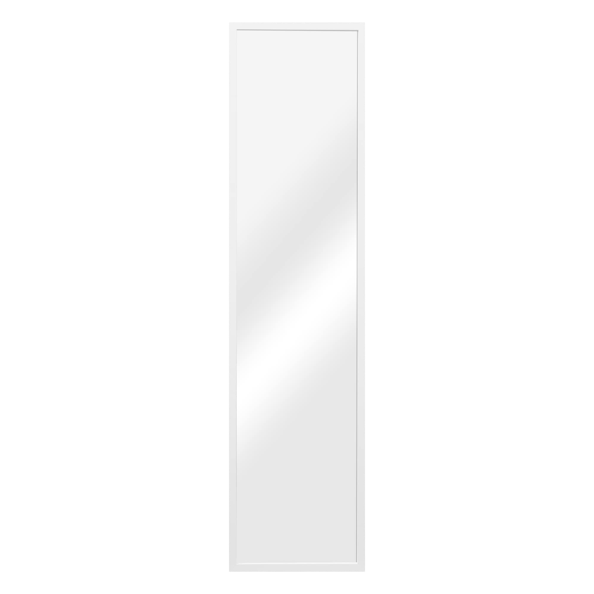 [en.casa] Ganzkörperspiegel Giovinazzo Standspiegel mit Rahmen 150 x 35 cm neigbar Bodenspiegel zum Aufstellen Schlafzimmer rechteckig Flurspiegel Weiß