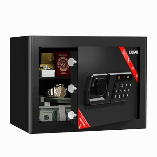 KABISAFE 25L Coffre-fort à clavier digital, Coffre fort mural pour bureau à domicile pour Bijoux Documents Passeport