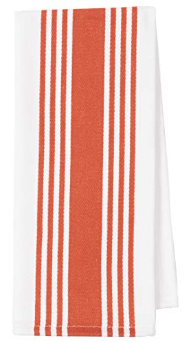 Kaf Home Set Of 4 Centerband And Waffle Flat Kitchen Towels | 18 X 28 Inch Absorbent, Durable, Soft, And Beautiful Kitchen Towels | Perfect For Messes And Drying Dishes - Spice #TOP1