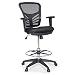 Poly and Bark Brighton Drafting Chair in Mesh, Black