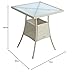 ESTEXO Polyrattan Gartentisch Beistelltisch Rattan Tisch Balkontisch Gartenmöbel Terrassentisch 60x60 cm (Beige)