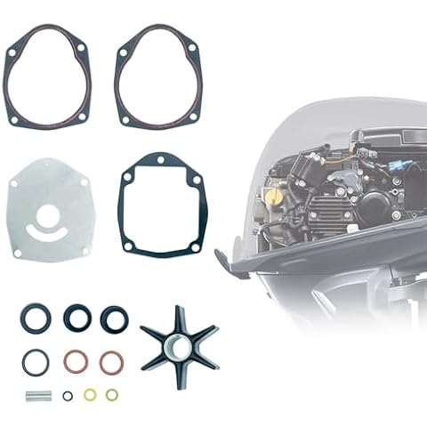PumuHo Mariner Mercury Mercruiser Alpha One Gen 2 47-43026Q06 40-250 HP Water Pump Repair Kit Outboard Impeller Sierra 18-3214 47-43026T11 47-8M0100526 Cover