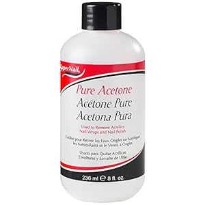 Super Nail Pure Acetone Polish Remover, 8 Fl Oz