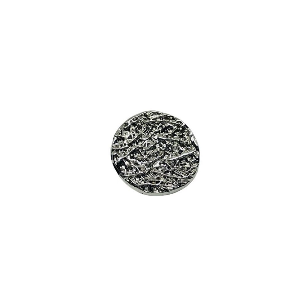 TRgqify-KM 10pcs/lot Gold Silver Black Round Metal Buttons For Coats Vintage Jackets Large Hand Sewn Buttons For Clothing(Silver,23mm-10pcs)