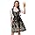 YesFashion Dirndl Damen Midi Trachtenkleid Trachtenmode Trachtenrock Kleid für Oktoberfest Besondere Anlässe Schwarz 52