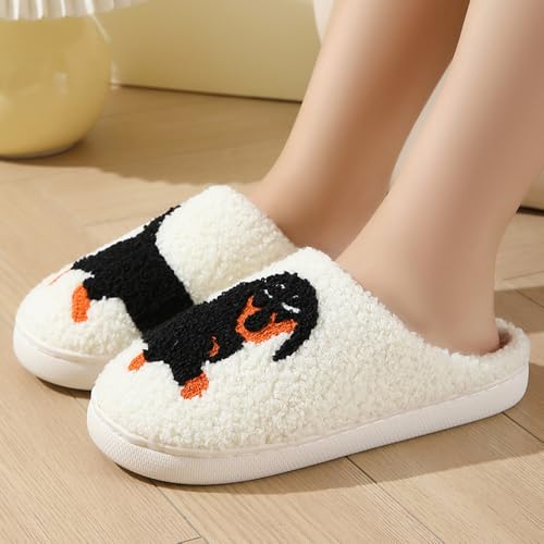 Cartoon Slippers for Womens Mens Cute Cozy Plush Warm Slip-on House Shoes for Indoor and Outdoor Meet Me at Midnight Strawberry Mushroom Evil Eyes Love Heart Slippers2