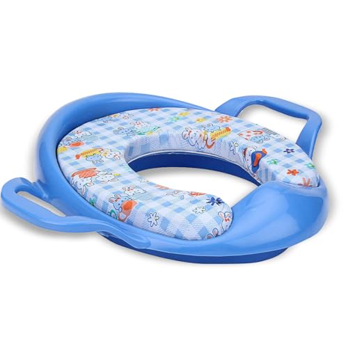Image of BUMTUM Baby Potty Seat | Soft Cushion Potty Seat With Handle For Extra Comfort | Suitable For Potty Training of Babies, Kids & Toddlers(Blue)