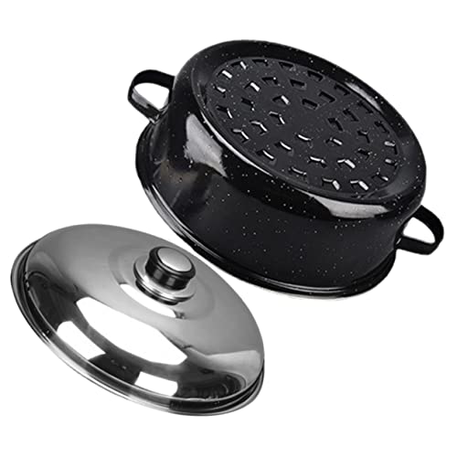 HOLIDYOYO Household Multi Function Roaster Pot with Lid for Potatoes Chicken Wings Chestnuts and More Versatile Kitchen Accessory for Home and Outdoor Use