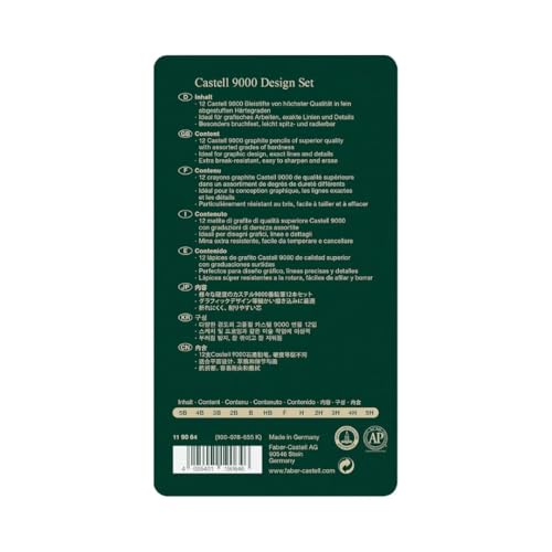 Faber-Castell Castell 9000 Set de 12 Lápices de Grafito miniatura 3