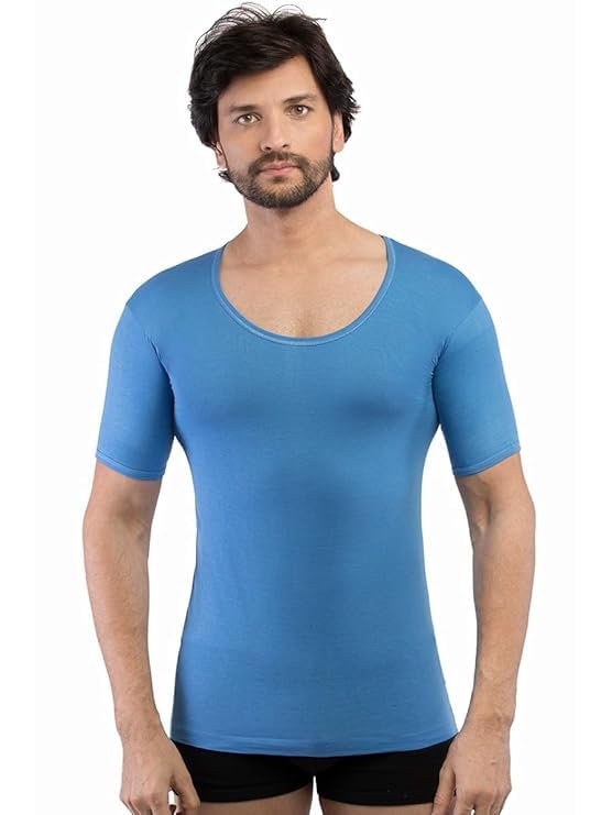 Image of VIP Supreme Men's Half SLEVEES Cotton Vest Pack of 5 (Color May Vary in Assorted) (in, Alpha, 3XL, Regular, Assorted)