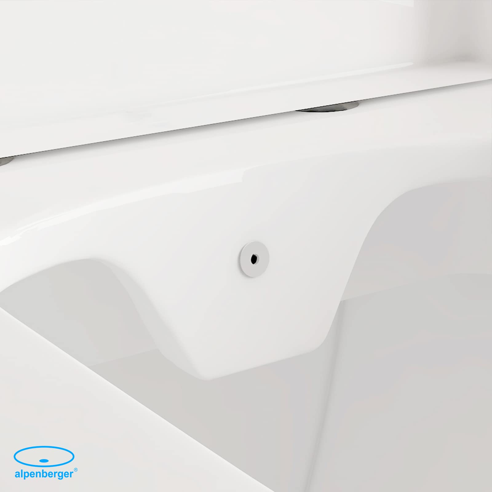 Alpenberger Dusch WC mit Bidet Funktion | Taharet WC Bidet | Toilette mit Intimdusche | Wand WC Spülrandlos Hänge WC mit Nano Beschichtung | WC Sitz mit Absenkautomatik | Klo Passend Geberit
