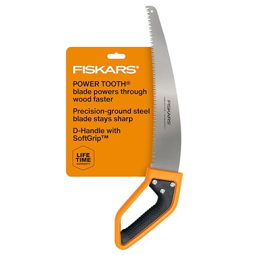 Fiskars Pruning Saw, Gifts for Dad, Tree Cutting Saw with Handle, 15', Black