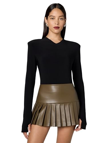 NORMA KAMALI Women's Pleated Pickleball Skirt, BARK at Amazon