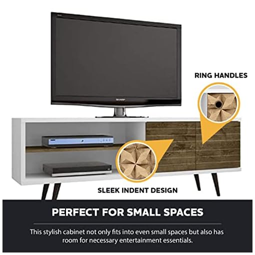 Manhattan Comfort Liberty MidCentury Modern Living Room TV Stand with