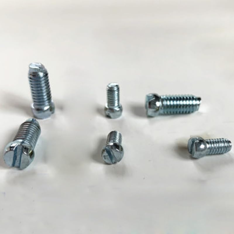 M2.5 M3 M4 M5 Slot Screw Round Head Bolt Slotting Cylindrical Head Bolts Wiring Terminal Screws - (Thread Diameter: M5x10mm(50pcs))