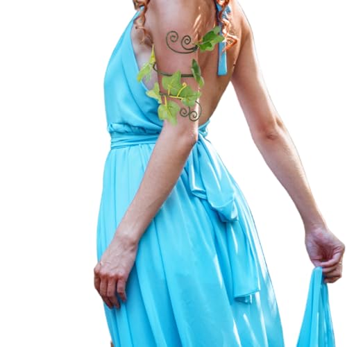 FRESHME Poison Ivy Upper Arm Wrap - 1 PC Forest Mother Nature Costume Poison Ivy Costume Woodland Elven Armband for Adult Women Renaissance Fantasy Cosplay Dress Up Fairycore Aesthetic Accessories