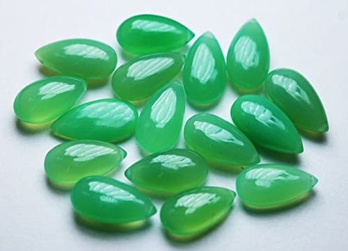 Chrysoprase briolette symétrique 10x20mm pour créer boucles d'oreilles