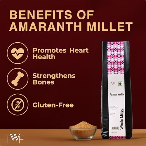 Image of TWF Unpolished Amaranth Whole Millet | 1kg | Hulled | Rajgira | Ramdana Seeds | Naturally Gluten-Free Supergrain | Calcium-Rich & Cholesterol-Free | Easy to Cook | Ideal for Fasting, Soups, Laddoos, Chapati & Salads