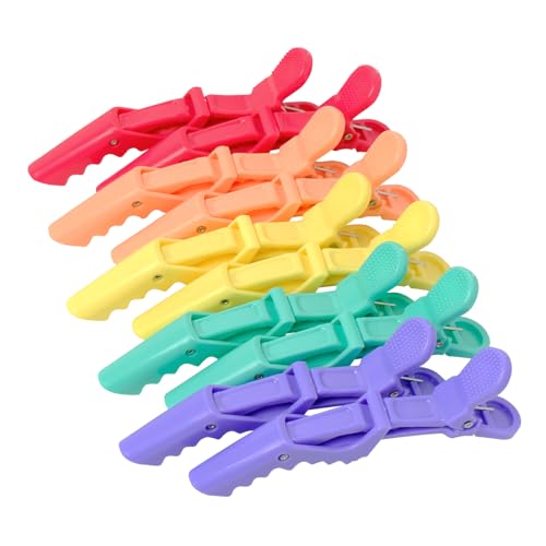AgagaQx Haarklemmen Krokodil, 10PCS Haarclips Abdruckfreie, Abteilklammern Friseur Rutschfest, Friseur Klammern zum Abteilen und Stylen, Haarklipse Damen, Friseur Haarklammern für Dünnes Dickes Haar