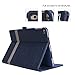 ProCase Leather Case for iPad 9.7 (Old Model) 6th 2018 / 5th 2017, iPad Air 2, iPad Air - Stand Folio Cover Case with Multi-Angle Viewing for iPad 9.7 inch, Also Fit iPad Air 2 / iPad Air -Navy