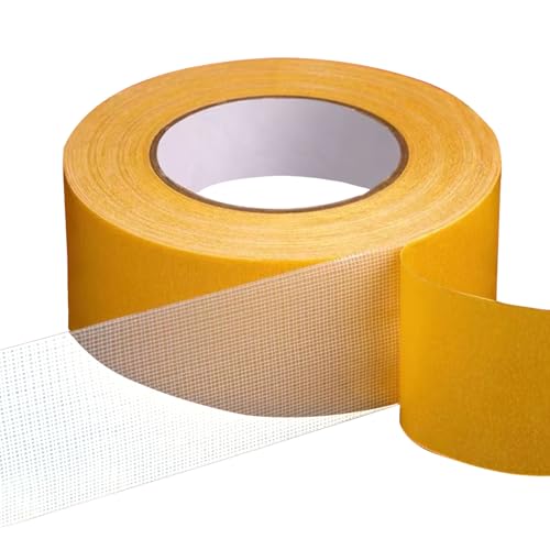 Double Sided Tape Heavy Duty 65ft, High Tack Strong Wall Adhesive Tape with Fiberglass Mesh...