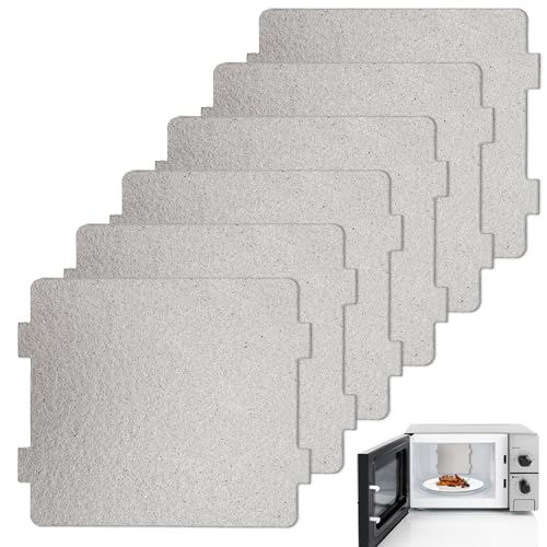Lot de 6 plaques de mica universelles de rechange pour micro-ondes - Plaque de mica - Découpable - Pour micro-ondes et grille-pain (11,8 x 9,9 cm)
