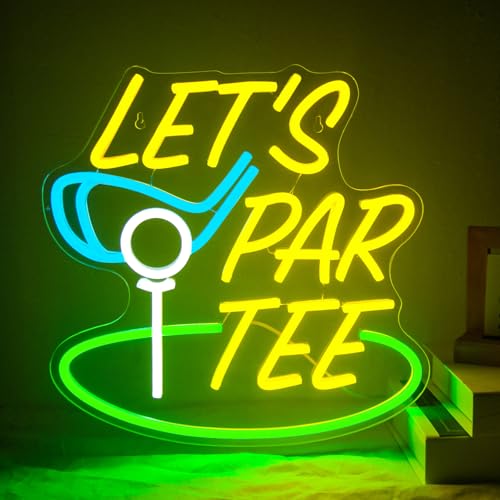 Image of Golf Neon Sign for Wall Decor, Dimmable LED Light for Man Cave Bar | Golf LED Neon Sign for Game Room, Sports Club, Gym, Golf Party Decor, Golf Gifts for Men, USB Powered Wall Art