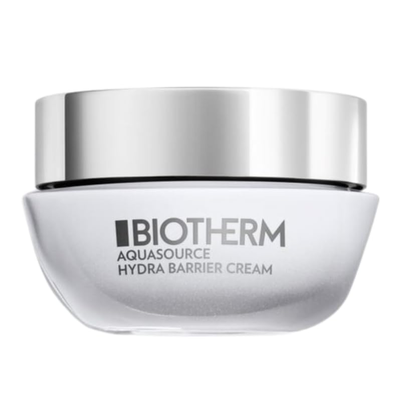 Biotherm Aquasource Hydra Barrier Cream, feuchtigkeitsspendende Gesichtscreme für Damen zur Stärkung der Hautbarriere, mit Biotech Plankton, Bio-Ceramiden und Hyaluronsäure, 50 ml