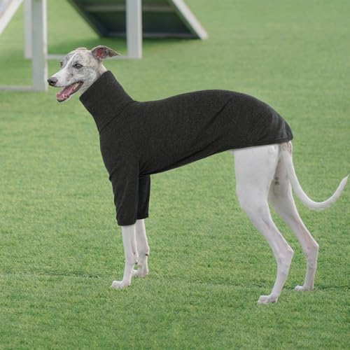 Windhund Mantel, Winter Hundepullover Strickpullover Windhund Sweater Hundejacke Große Hunde Winter Pullover Lurchers Mantel Windhund Sweatshirt(Grau, XL)