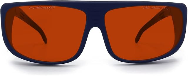 Professional OD 6+ 190nm-550nm Wavelength Violet / Blue / Green Laser Safety Glasses