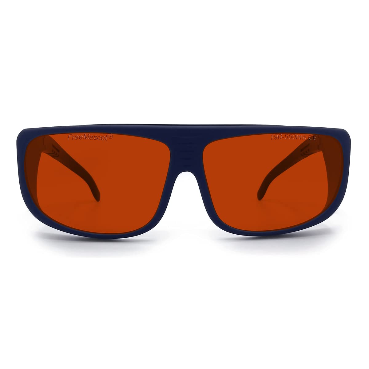 FREEMASCOT Professionelle Laserschutzbrille OD 6+, 190-550nm Wellenlänge Violett/Blau/Grün, für 405nm, 445nm, 450nm, 473nm, 532nm Laser