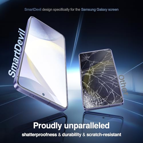 Image of SMARTDEVIL [3 Pack for Samsung Galaxy S24 Screen Protector, Finger Print Reader Compatible, Fast & Easy Installation, Clear 9H Tempered Glass Film, Alignment Frame [Dust-Free & Bubble-Free]