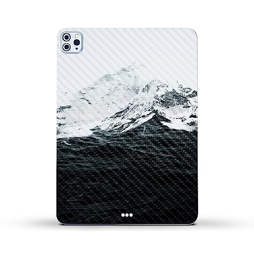 Image of MightySkins Carbon Fiber Skin Compatible with Apple iPad Pro 11 inch M2 4th Gen (2022) Full Wrap Kit - Mountain Waves | Protective Durable Textured Carbon Fiber Finish | Easy to Apply | Made in The USA