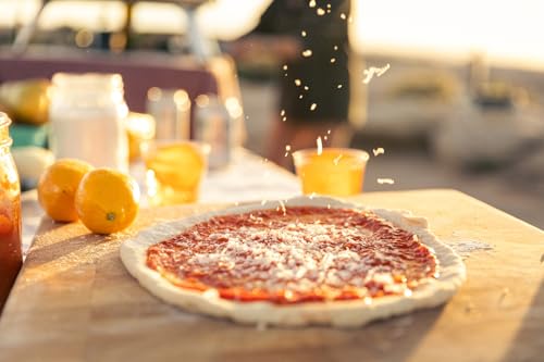Ooni Pizzaschieber Holz (40 cm) aus Bambus – Hochwertiger Ooni Pizzaschieber & Servierbrett – Pizzabrett & Pizzaschaufel für Pizzaöfen – Pizzaofen Zubehör
