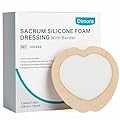 Dimora Sacrum Foam Wound Dressing (20 Packs)- Silicone Foam Bandages Adhesive Border 7"x7", Absorbent Sacral Pads Waterproof Breathable Bed Sore Pressure Dressing