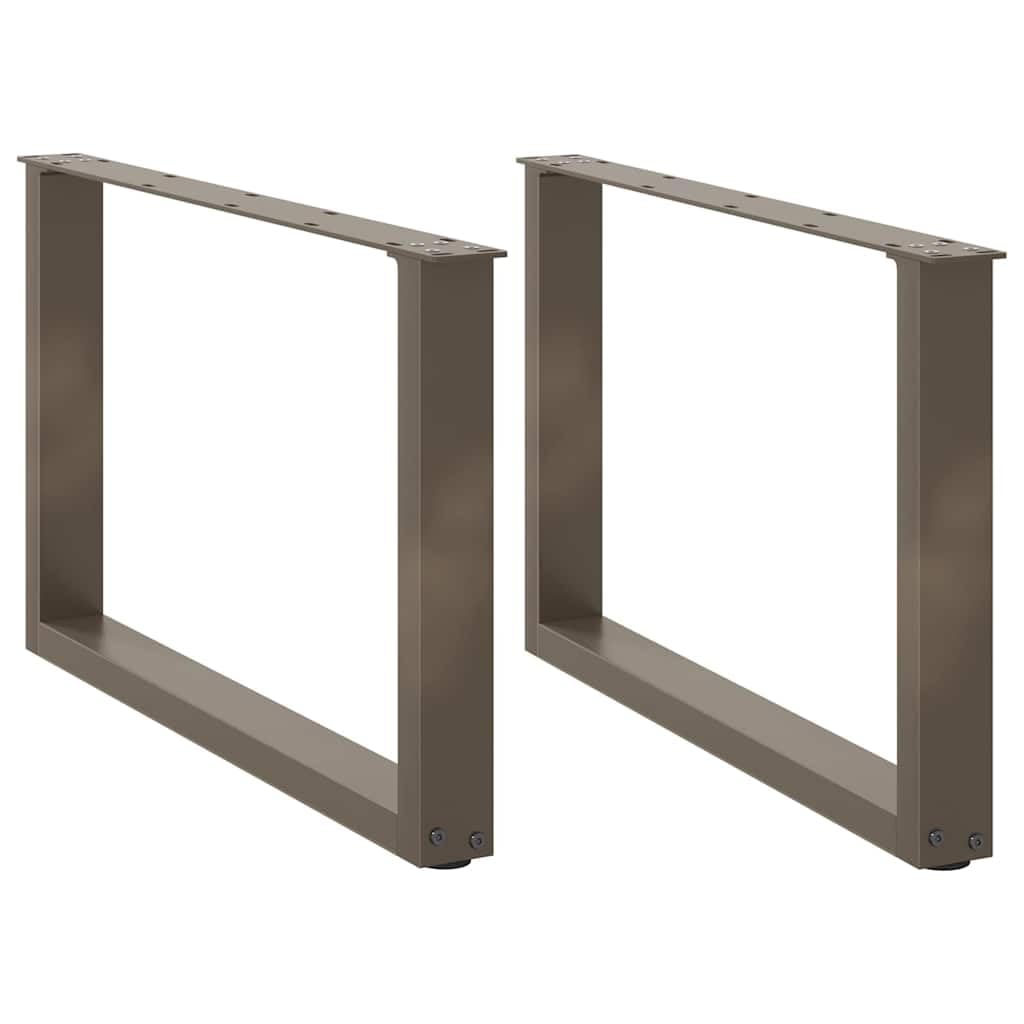 SXZenSpace 60x42cm U-Shaped Steel Coffee Table Legs, Adjustable Feet, Pre-Drilled Hairpin Supports for Living/Bedroom