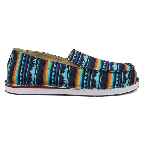 Twisted X Men's Hooey Slip-On, Moc Toe, Blue Geo Landscape, 10 M4