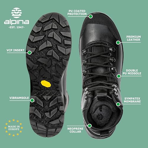 Alpina Army Boots THOR | Lightweight 1530g | Tactical Military and Waterproof | Neoprene Collar | Sympatex Breathable Membrane | All Weather Grip - Slip Resistant | Made in Europe2