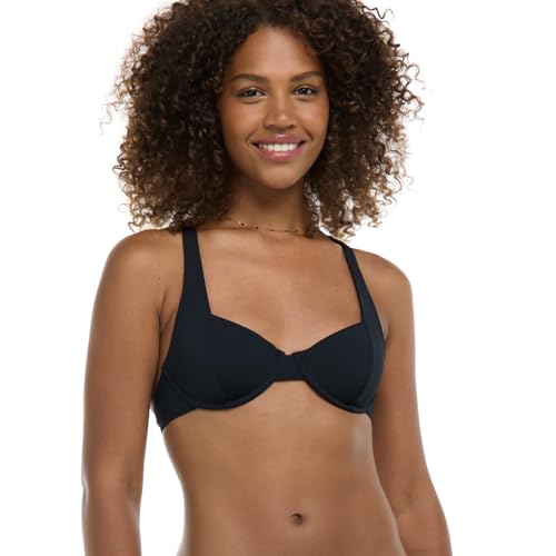 EIDON Women's Maya Soft Underwire Bikini Top with 2-Way Tie Back