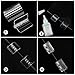 20 Pieces Acrylic Hinges Clear Acrylic Mini Hinge Transparent Plastic Folding Tools with Storage Box for Cabinet Drawer