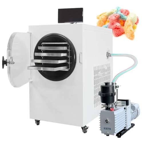 HNZXIB Vacuum Freeze Dryer Machine, Food Freeze Dryer Machine with 4-Layer Trays 8.8-13.2 LBS/Batch, Freeze Dried Candy Machine for Small Business & Home Use, Fruits, Vegetables, Pet Foods