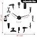 The Geeky Days Frameless DIY Barber Shop Giant Wall Clock with 3D Mirror Effect, Barber Equiment Tools Decorative Wall Clock Watch Barber Shop Business Sign Hairdresser Gifts(Black)