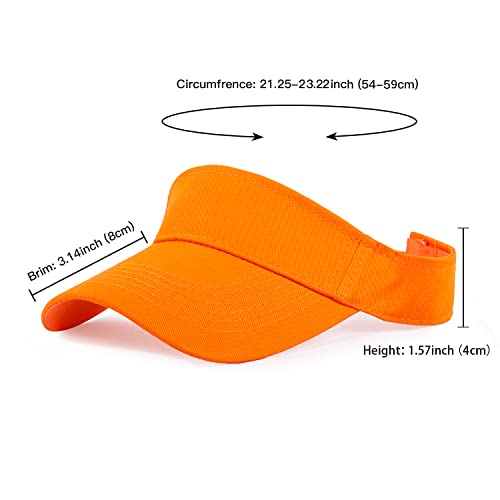 Image of HH HOFNEN Sports Sun Visor Hats Cotton Twill Ball Adjustable Sun Caps for Men Women
